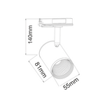 BLACK LED TRACK LIGHT 7W 4000K 2WIRES 24° 760LM 230V Ra80 - Image 2