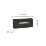 it-Lighting Kentucky LED 3W 3CCT Outdoor Wall Lamp Grey D:22cmx8cm (80202030) - Image 3