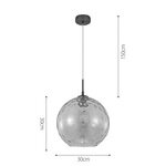 InLight Κρεμαστό φωτιστικό από φιμέ γυαλί 1XE27 D:30cm (4039-A-Fime) - Image 2