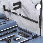 Inlight Γραμμικό φωτιστικό LED 30W 3CCT για Ultra Thin ράγα σε μαύρη απόχρωση D:91,5X2,6X2,4cm (TMU0070-Black) - Image 3