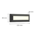 it-Lighting Willoughby LED 4W 3CCT Outdoor Wall Lamp White D:22cmx8cm (80201320) - Image 3