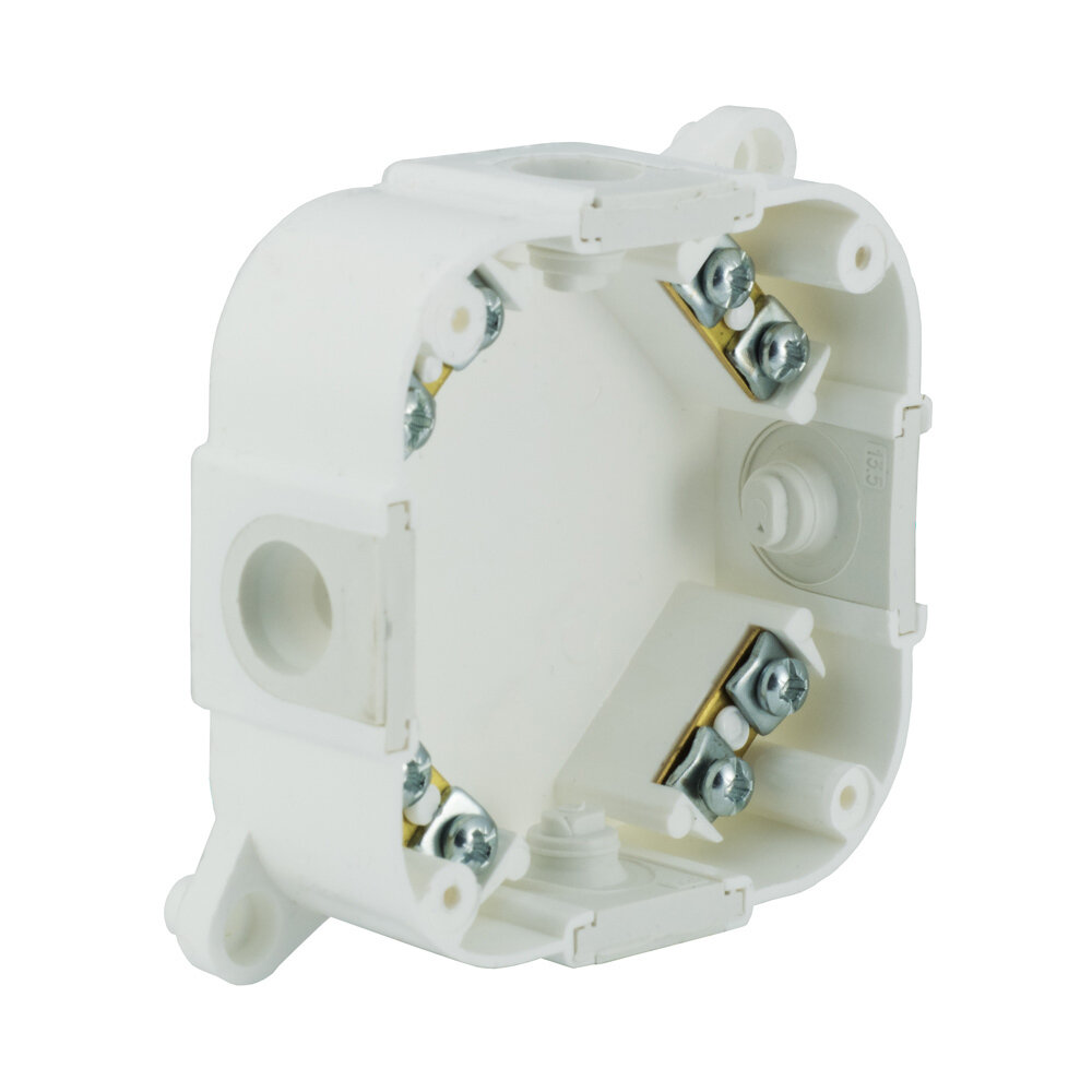 61175EP.jpg VP074-51 INSTAL. BOX + TERMINALS 88X88MM IP 44 WH - Image 1