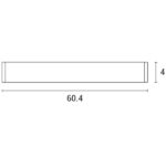 ΦΩΤΙΣΤΙΚΟ ΜΠΑΝΙΟΥ ΑΛΟΥΜΙΝΙΟ-ΠΛΑΣΤΙΚΟ LED 16W 1350Lm 4000K 604X60X75 IP44 ΑΣΗΜΙ ΜΑΤ ARTE ILLUMINA IRON - Image 3