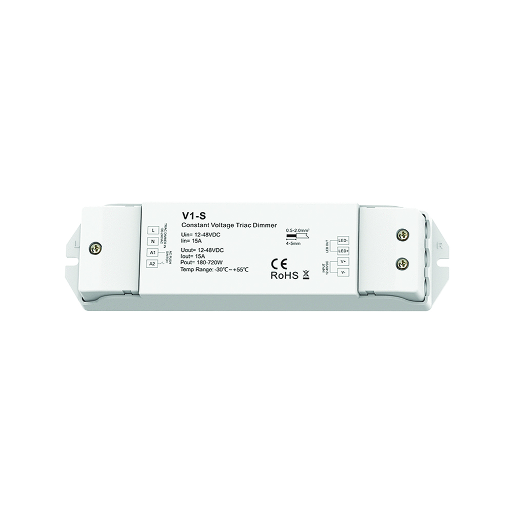 195124.png V1-S 1 CHANNEL TRIAC RF DIMMER FOR DISTR. BOX - Image 1