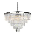 InLight Κρεμαστό φωτιστικό από χρώμιο αλουμίνιο και κρύσταλλα 15 X E14 D:80cm (6113-15)