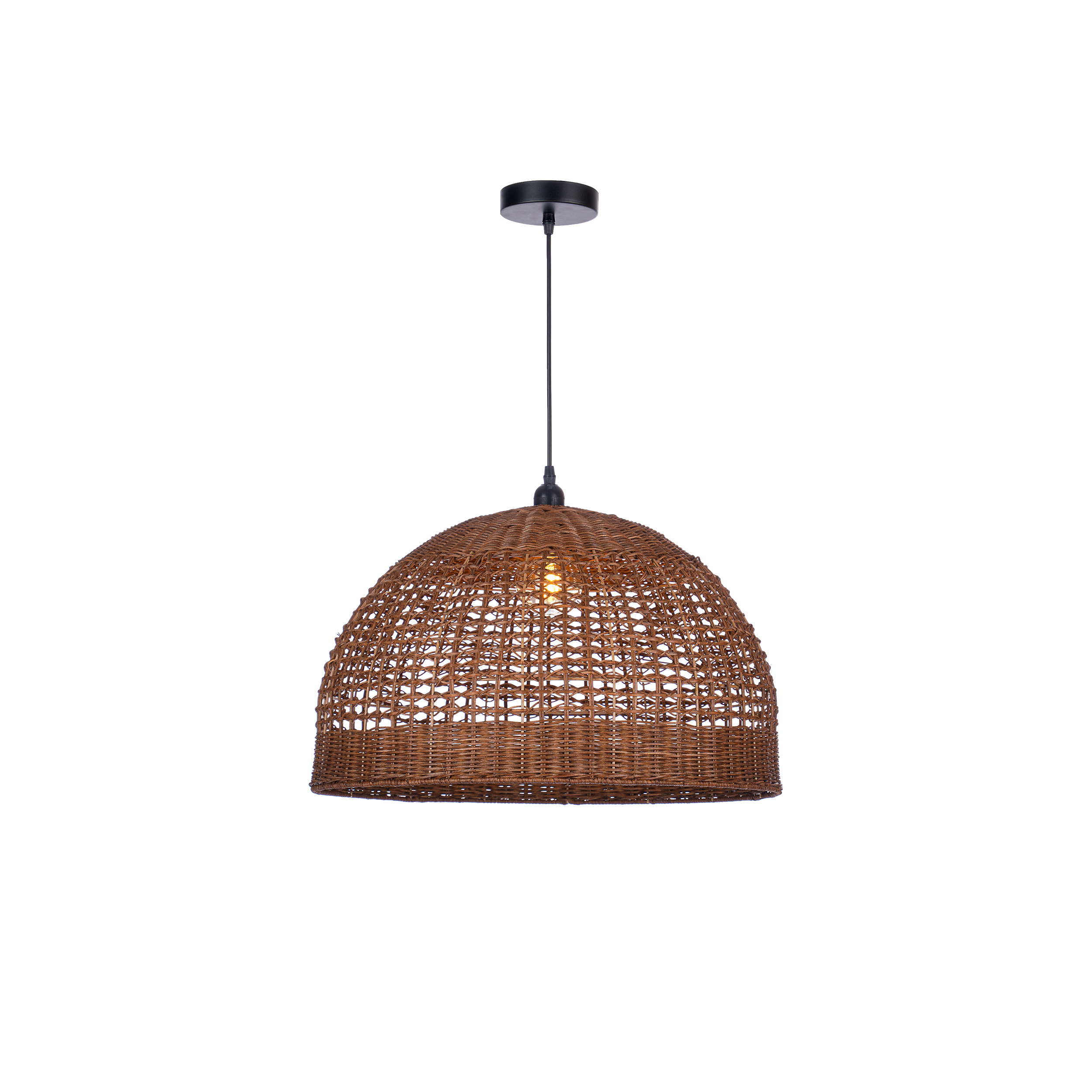 CONTE.jpg CONTE - Μονόφωτο Κρεμαστό Φωτιστικό Rattan - Image 1