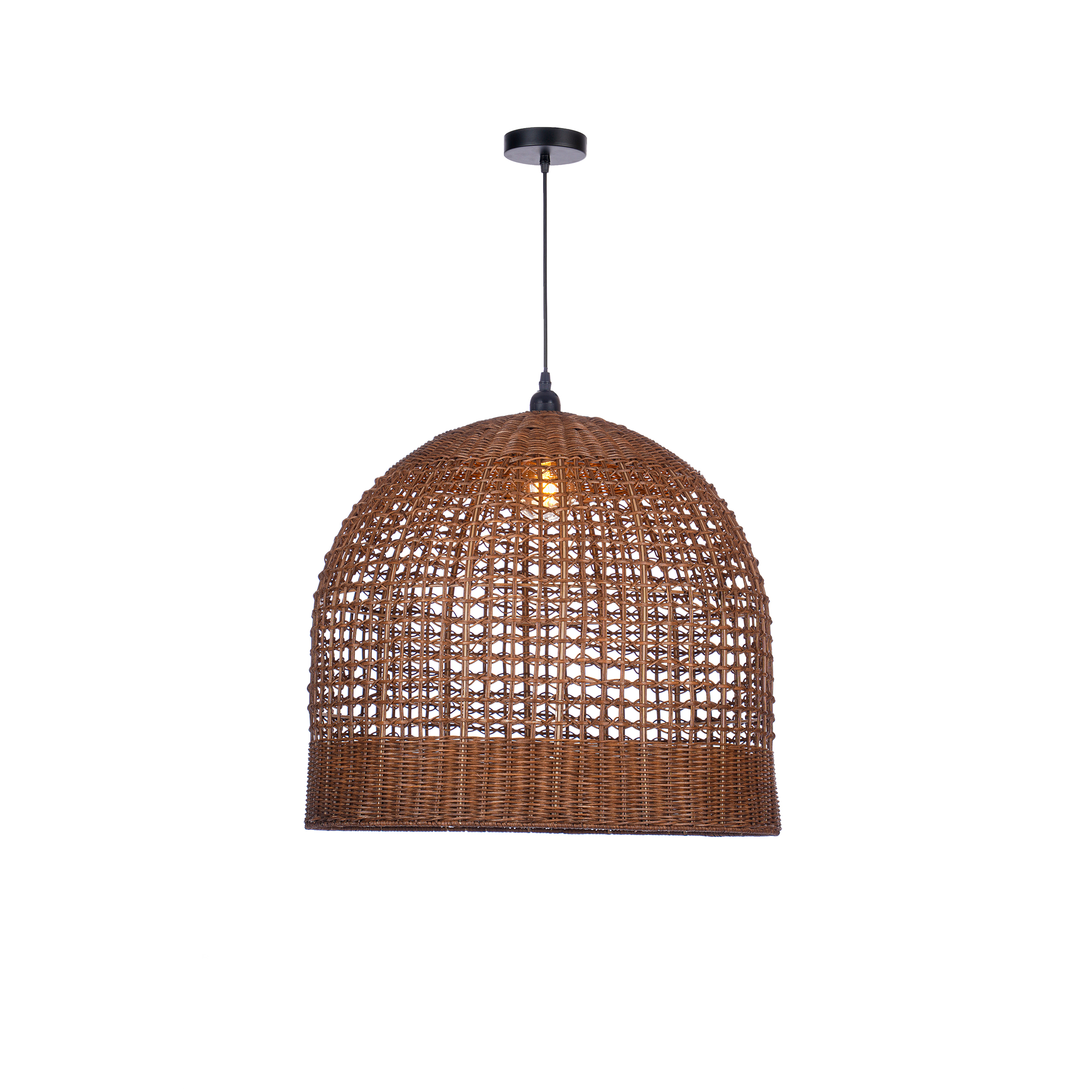 NIDO.jpg NIDO - Μονόφωτο Κρεμαστό Φωτιστικό Rattan - Image 1