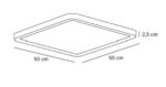 InLight Πλαφονιέρα οροφής LED 40W 3CCT (by switch on base) από λευκό μέταλλο  D:50cm (42045-White) - Image 2