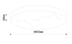 InLight Φωτιστικό οροφής, LED 64W Alabaster & ritine, 7040 lm, 3CCT (by switch on base) D:80x6cm (42053-A) - Image 2
