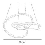 Inlight Κρεμαστό φωτιστικό LED 58W 3CCT (by switch on base) σε μαύρη απόχρωση D:60cm (6092-A-Black) - Image 2