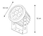 it-Lighting Crest range LED 12W RGB CCT Outdoor Wall Lamp Black D:8.5 x 12cm (80700515) - Image 2
