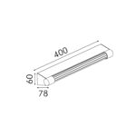 IMPERIAL-ΦΩΤΙΣΤΙΚΟ ΕΠΙΤΟΙΧΙΟ ΜΠΡΟΝΖΕ ΑΛΟΥΜΙΝΙΟΥ LED SMD 9W 3000K 405LM IP44 400x78x60mm - Image 2