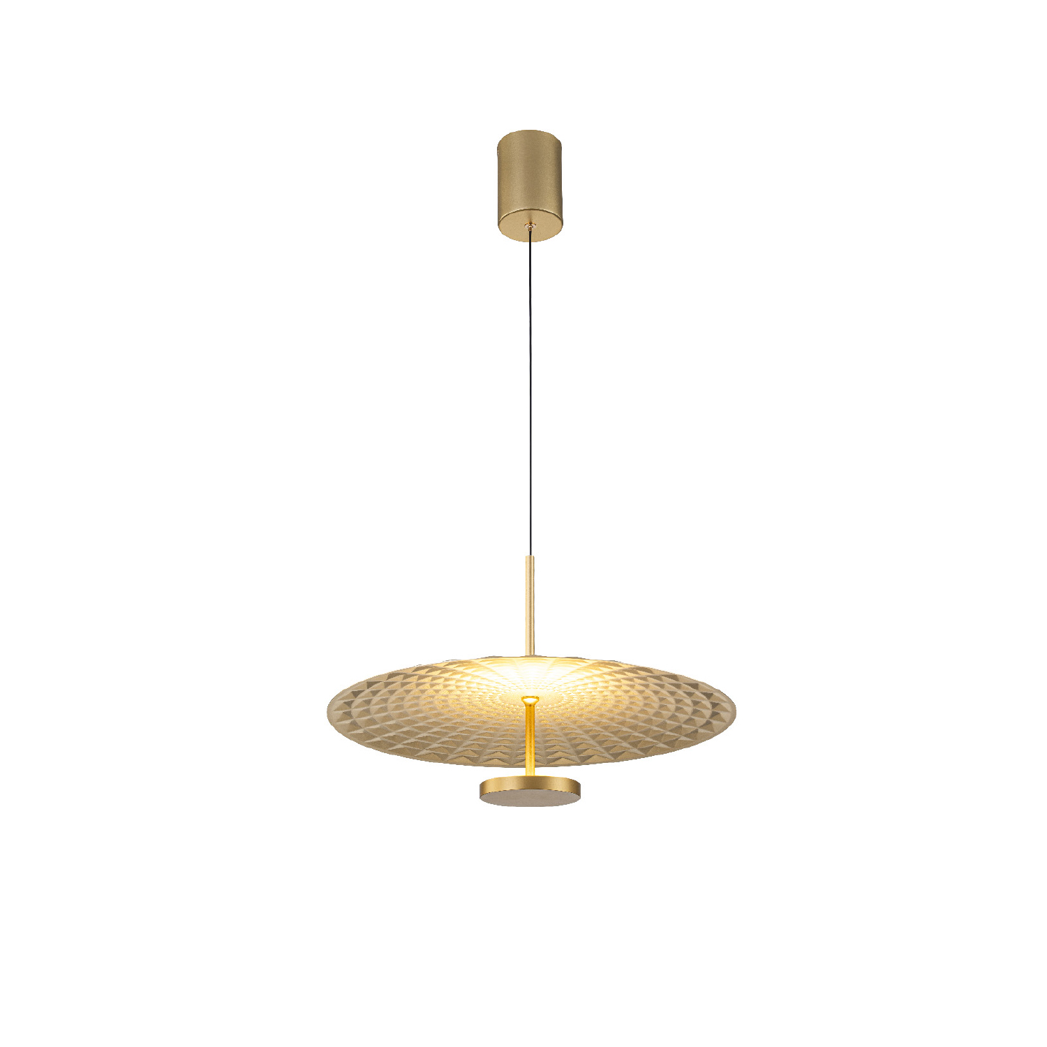 BD379A450PGD.jpg LOFTY-ΦΩΤΙΣΤΙΚΟ ΚΡΕΜΑΣΤΟ ΑΜΜΩΔΕΣ ΧΡΥΣΟ ΑΛΟΥΜΙΝΙΟΥ LED SMD 12W 2700Κ 840LM IP20 Φ450x1500mm - Image 1