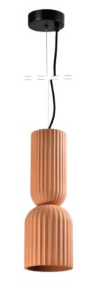 Inlight Κρεμαστό Γύψινο Φωτιστικό E27, Κεραμιδί D:15x43,5cm(4101-Terracotta)