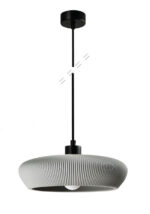 Inlight Κρεμαστό Γύψινο Φωτιστικό E27, Γκρι, D:30x8,5cm(4102-B-Gray)