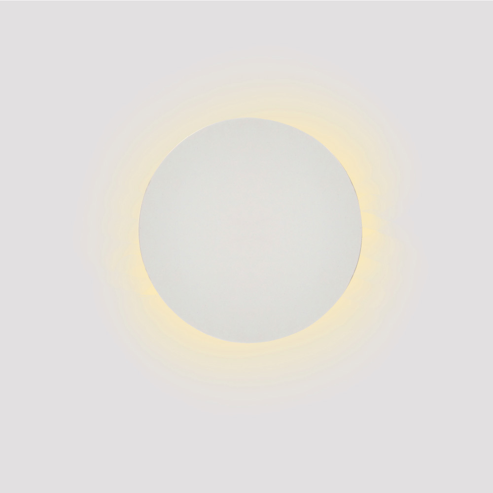 43052.jpg Inlight Επιτοίχιο Φωτιστικό Γύψινο Λευκό LED 8W 3000K – Backlight 25 cm (43052-White) - Image 1