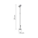 InLight Επιδαπέδιο φωτιστικό LED 24W RGB-CCT with controller από μαύρο μέταλλο και ακρυλικό D:170cm (45023) - Image 2