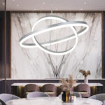 Inlight Κρεμαστό φωτιστικό LED 58W 3CCT (by switch on base) D:60cm (6095-B-Black) - Image 3