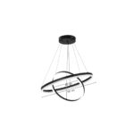 Inlight Κρεμαστό φωτιστικό LED 58W 3CCT (by switch on base) D:60cm (6095-B-Black) - Image 2