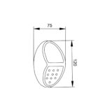 it-Lighting Moon LED 0,8W 2700K | 6500K Solar Outdoor Wall Lamp Black D:120x75x41mm (80206810S) - Image 2