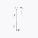 Κρεμαστό Φωτιστικό LED ACA Esthetic OKN5012PBK Αμμώδες Μαύρο 5W 3000K 440lm - Image 3