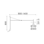 Επιτοίχιο Φωτιστικό LED ACA Maison OKN5013WBK Αμμώδες Μαύρο 9W 3000K 310lm - Image 3