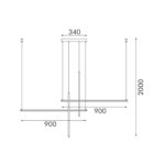 Κρεμαστό Φωτιστικό LED ACA Chiara OKN9600B36 Αμμώδες Μαύρο 36W 3000K 1700lm - Image 3