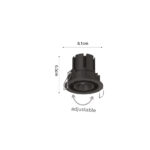 Inlight Downlight σποτ 7W 3CCT σε μαύρη απόχρωση (X00230B) - Image 2