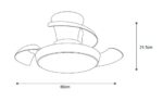 it-Lighting CLARK Ανεμιστήρας Οροφής με LED 24W, DC Μοτέρ & Smart App - Total White (102001110) - Image 2