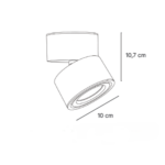 InLight Φωτιστικό Σποτ Οροφής LED 15W, 3CCT, Λευκό, D:10x10,7cm (9095-White) - Image 2