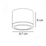 InLight Φωτιστικό Σποτ Οροφής LED 7W, 3CCT, Μαύρο, 100°, 8,7x6cm (9088-Black) - Image 2
