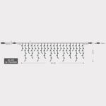ΒΡΟΧΗ, 144 LED 3mm, 36V ΜΕΤΑΣΧΗΜΑΤΙΣΤΗ, 4 ΕΠΕΚΤΑΣΕΙΣ ΕΩΣ 3 ΣΕΤ,  ΔΙΑΦΑΝΟ PVC ΚΑΛΩΔΙΟ, ΛΕΥΚΟ LED (H60 x W300cm, 5/7/5/7), ΠΡΟΕΚΤΑΣΗ ΠΑΡΟΧΗΣ 3m, ΙΡ44