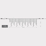 ΒΡΟΧΗ, 144 LED 3mm, 36V ΜΕΤΑΣΧΗΜΑΤΙΣΤΗ, 4 ΕΠΕΚΤΑΣΕΙΣ ΕΩΣ 3 ΣΕΤ,  ΠΡΑΣΙΝΟ PVC ΚΑΛΩΔΙΟ, ΘΕΡΜΟ ΛΕΥΚΟ LED (H60 x W300cm, 5/7/5/7), ΠΡΟΕΚΤΑΣΗ ΠΑΡΟΧΗΣ 3m, ΙΡ44 - Image 2