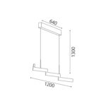 ΚΡΕΜΑΣΤΟ ΦΩΤΙΣΤΙΚΟ LED ACA KY011AD25BK ZIGZAG ΑΜΜΩΔΕΣ ΜΑΥΡΟ ΑΛΟΥΜΙΝΙΟ + ΣΙΛΙΚΟΝΗ 30W 2800K-3200K-4000K 1200LM IP20 1200MM - Image 4