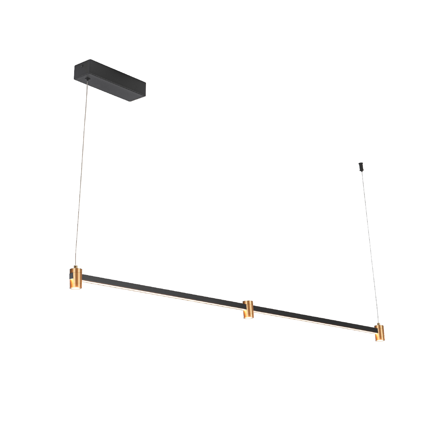 KY011EC.jpg ΚΡΕΜΑΣΤΟ ΦΩΤΙΣΤΙΚΟ LED ACA KY011EC LINO ΑΜΜΩΔΕΣ ΜΑΥΡΟ ΑΛΟΥΜΙΝΙΟ + ΣΙΛΙΚΟΝΗ 15W 2800K-3200K-4000K 600LM IP20 1200MM - Image 1