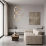 ΚΡΕΜΑΣΤΟ ΦΩΤΙΣΤΙΚΟ LED ACA KY011EC29QGD LILO ΜΑΤ ΧΡΥΣΟ ΑΛΟΥΜΙΝΙΟ + ΣΙΛΙΚΟΝΗ 26W 2800K-3200K-4000K 1050LM IP20 250MMX2 - Image 2