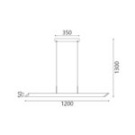 ΚΡΕΜΑΣΤΟ ΦΩΤΙΣΤΙΚΟ LED ACA KY011EC92 RUNO ΜΑΤ ΑΣΗΜΙ ΑΛΟΥΜΙΝΙΟ + ΣΙΛΙΚΟΝΗ 20W 2800K-3200K-4000K 900LM IP20 L1200XW60MM - Image 3