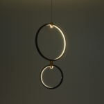 ΚΡΕΜΑΣΤΟ ΦΩΤΙΣΤΙΚΟ LED ACA KY011ECBK TWIN ΑΜΜΩΔΕΣ ΜΑΥΡΟ ΑΛΟΥΜΙΝΙΟ + ΣΙΛΙΚΟΝΗ 30W 2800K-3200K-4000K 1200LM IP20 250+400MM - Image 3
