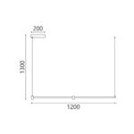 ΚΡΕΜΑΣΤΟ ΦΩΤΙΣΤΙΚΟ LED ACA KY011EC LINO ΑΜΜΩΔΕΣ ΜΑΥΡΟ ΑΛΟΥΜΙΝΙΟ + ΣΙΛΙΚΟΝΗ 15W 2800K-3200K-4000K 600LM IP20 1200MM - Image 3