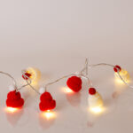XMAS ΛΑΜΠΑΚΙ ΣΕΙΡΑ 10 LED 5mm ΥΦΑΣΜΑΤΙΝΑ ΣΚΟΥΦΑΚΙΑ ΜΠΑΤΑΡΙΑΣ 3AA ΜΕ ΧΡΟΝΟΔΙΑΚΟΠΤΗ ΔΙΑΦΑΝΟ PVC ΚΑΛΩΔΙΟ ΘΕΡΜΟ ΛΕΥΚΟ LED ΑΝΑ 15cm ΠΑΡΟΧΗ 30cm IP20 - Image 2