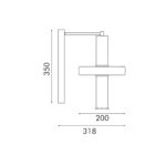 ΦΩΤΙΣΤΙΚΟ ΤΟΙΧΟΥ ACA HM25026B ΧΡΥΣΟ ΔΙΑΦΑΝΕΣ COB 5W 3000K IP20 L22XW28XH38CM - Image 3