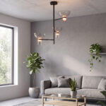 ΚΡΕΜΑΣΤΟ ΦΩΤΙΣΤΙΚΟ ACA HM250453A ΜΑΥΡΟ ΔΙΑΦΑΝΕΣ LED 24W 3000K IP20 D85XH78CM - Image 2