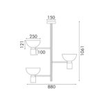 ΚΡΕΜΑΣΤΟ ΦΩΤΙΣΤΙΚΟ ACA HM250453A ΜΑΥΡΟ ΔΙΑΦΑΝΕΣ LED 24W 3000K IP20 D85XH78CM - Image 3