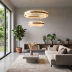 ΚΡΕΜΑΣΤΟ ΦΩΤΙΣΤΙΚΟ ACA HM25144R ΧΡΥΣΟ LED 70W 2700K-3000K-4000K IP20 D60+D40XH120CM - Image 2