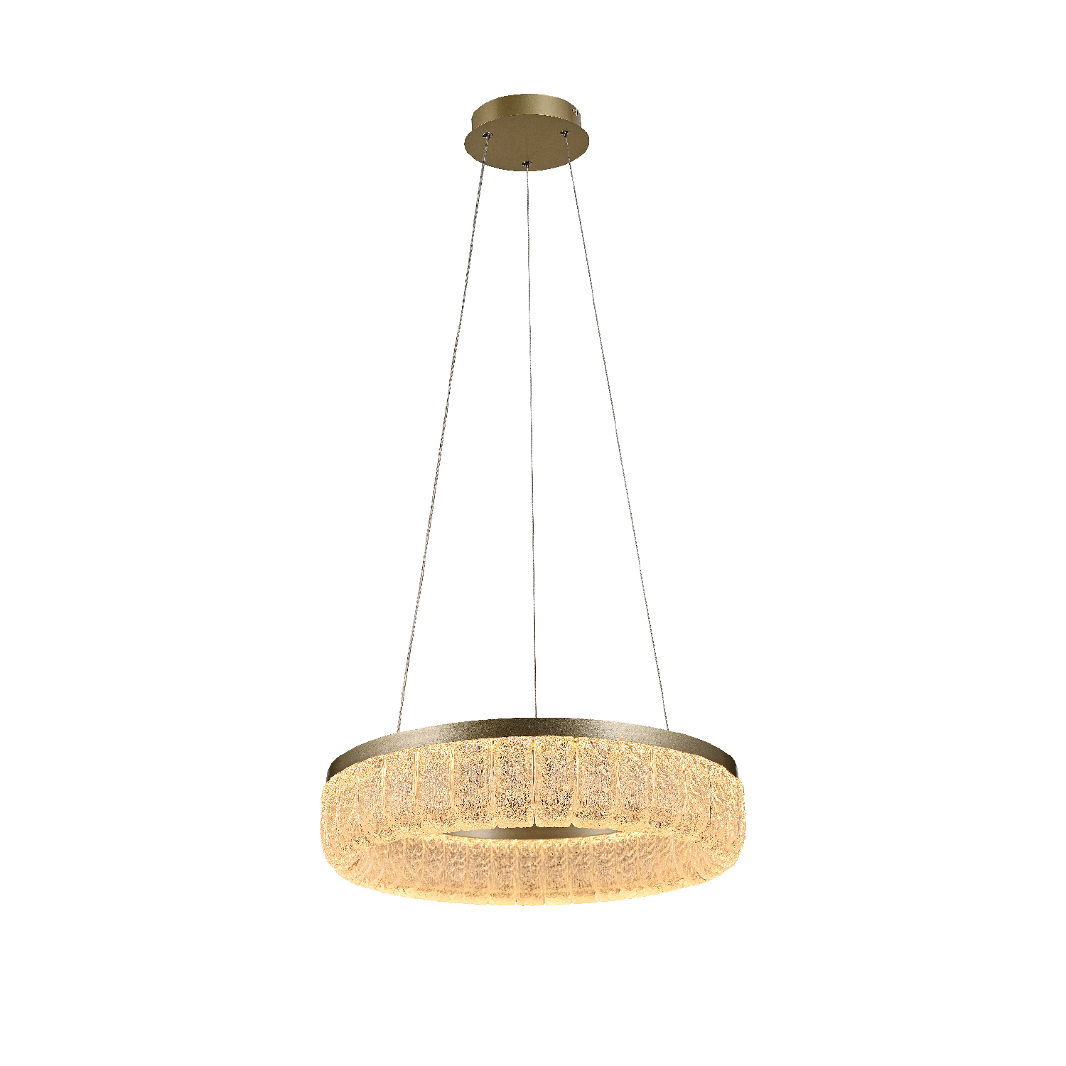 HM251484G.jpg ΚΡΕΜΑΣΤΟ ΦΩΤΙΣΤΙΚΟ ACA HM251484G ΧΡΥΣΟ LED 36W 2700K-3000K-4000K IP20 D40XH120CM - Image 1