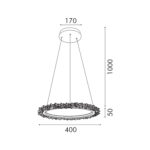 ΚΡΕΜΑΣΤΟ ΦΩΤΙΣΤΙΚΟ ACA HM251784G ΧΡΥΣΟ LED 36W 2700K-3000K-4000K IP20 D40XH120CM - Image 2
