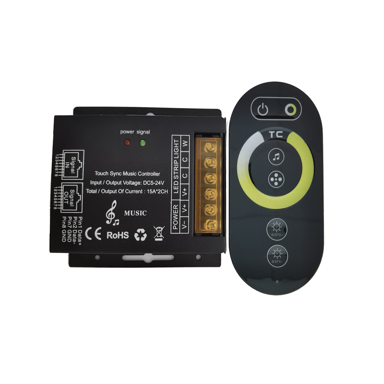 JLSYNC02.jpg ΣΕΤ ΤΗΛΕΚΟΝΤΡΟΛ+ΔΕΚΤΗΣ CCT DC5-24V 30A ΜΕ ΜΙΚΡΟΦΩΝΟ - Image 1